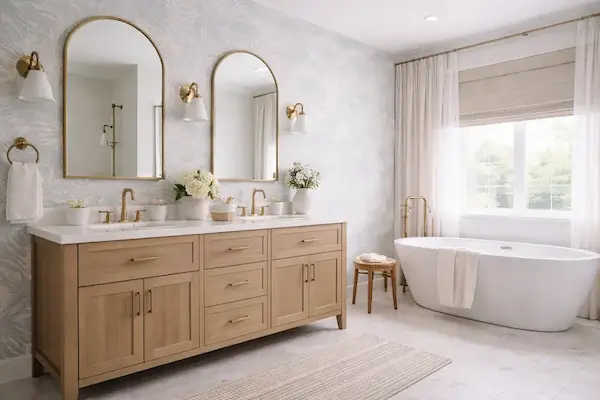 Baño con solución de privacidad y entrada de luz