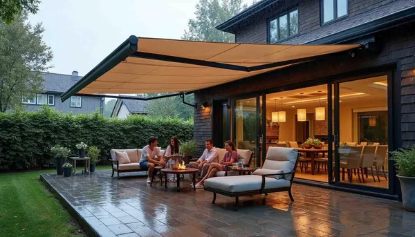 Toldo extensible instalado en una terraza exterior en Castellón